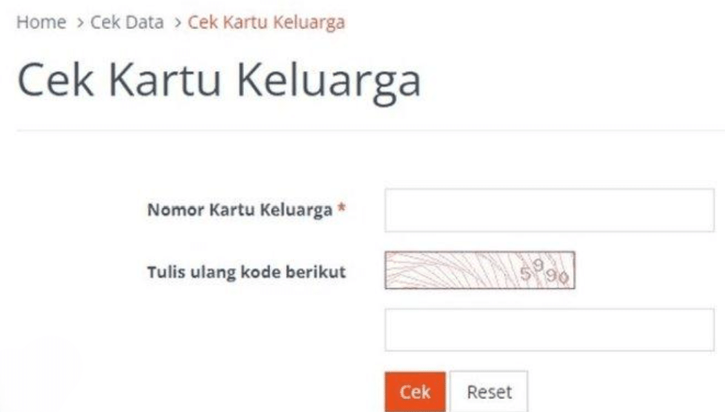 cek nomor kk online