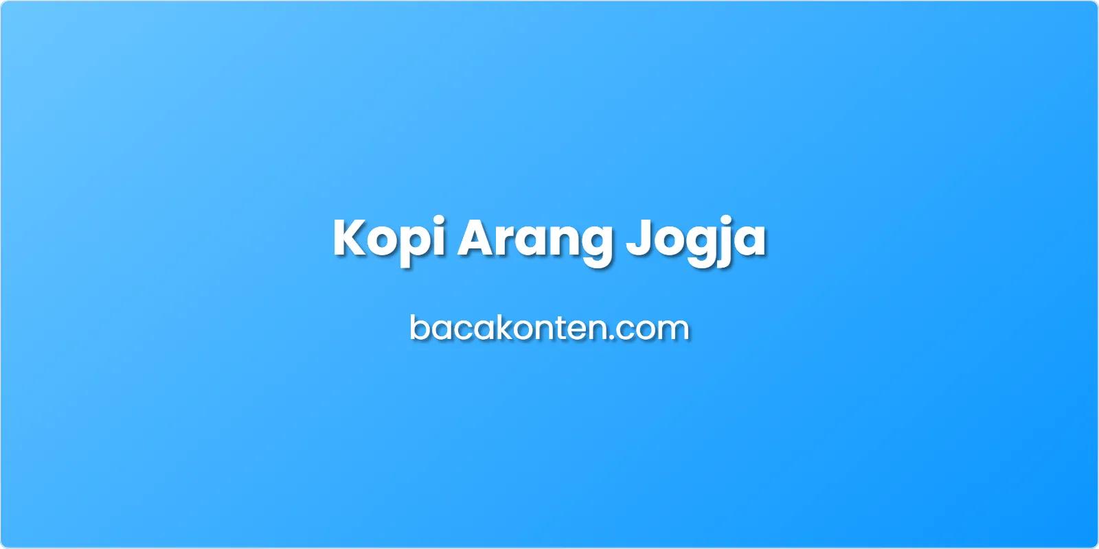kopi arang jogja